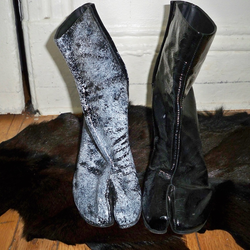 Maison Margiela Patent Leather Tabi Boots